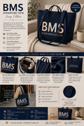 BMS SIGNATURE TOTE – NAVY EDITION
